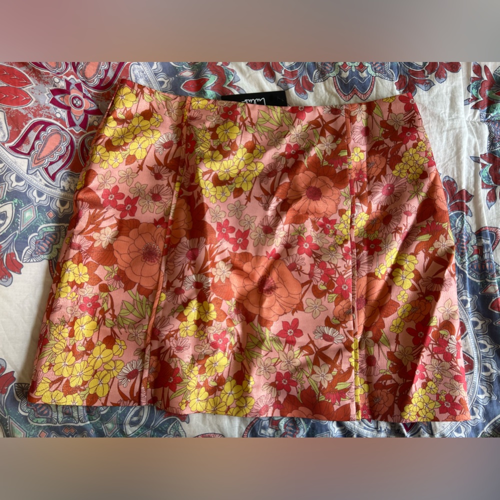 Lulus Floral Mini Skirt